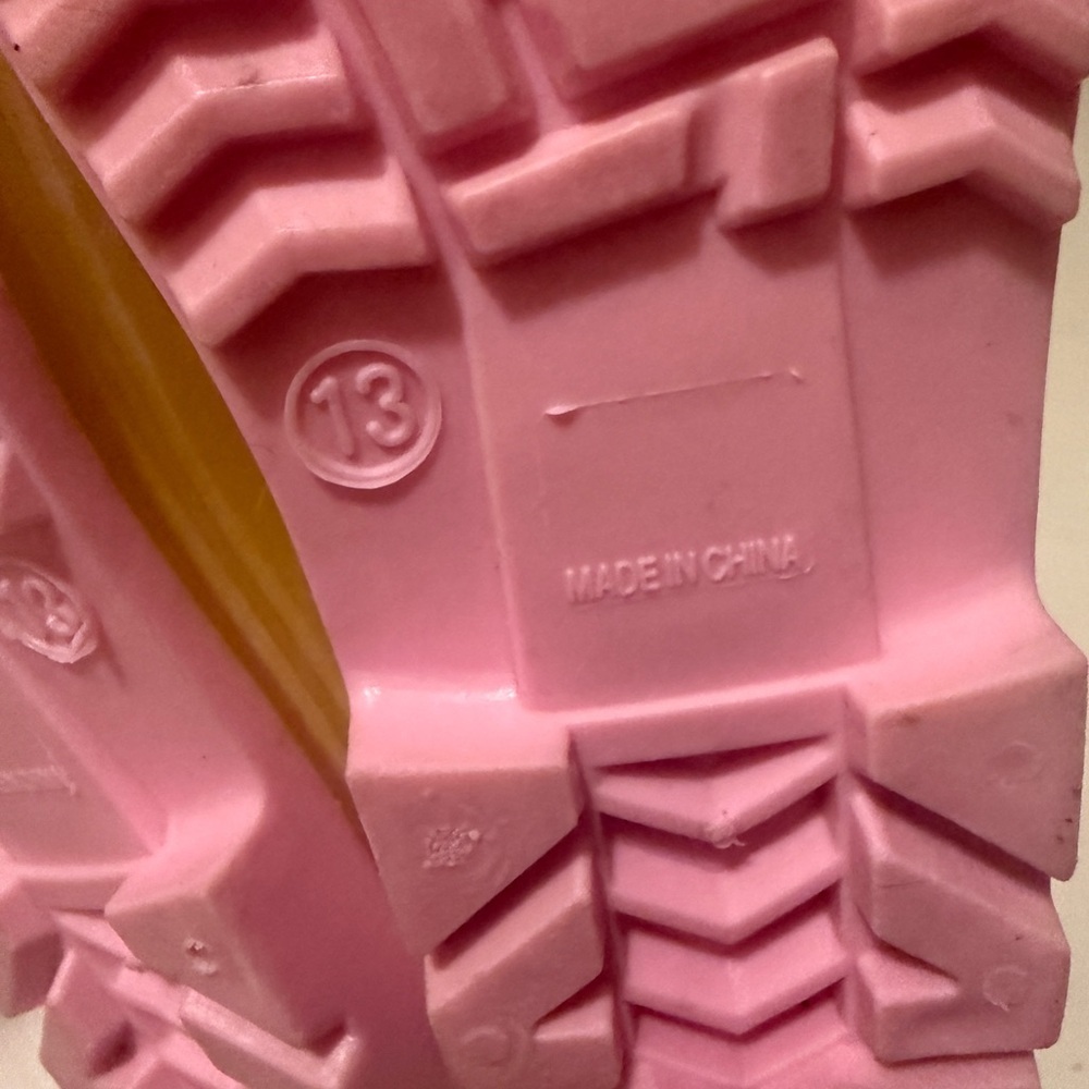 Disney Yellow Princess Rain Boots with Pink Accents - Picture 13 of 14